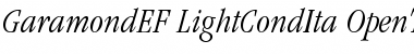 GaramondEF LightCondIta Font