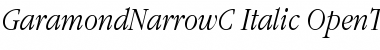 GaramondNarrowC Italic Font