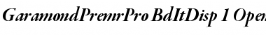 Garamond Premier Pro Bold Italic Display
