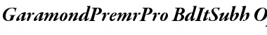 Garamond Premier Pro Bold Italic Subhead