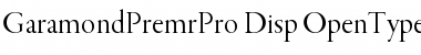 Garamond Premier Pro Display Font