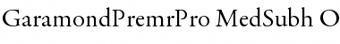 Garamond Premier Pro Medium Subhead Font