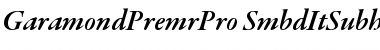 Garamond Premier Pro Semibold Italic Subhead Font