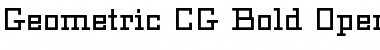 Geometric CG Bold Regular Font