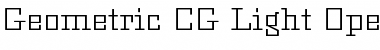 Geometric CG Light Font