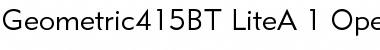 Geometric 415 Font