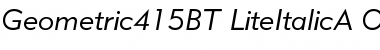 Geometric 415 Lite Italic