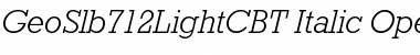 GeoSlb712LightC BT Italic