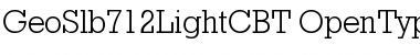 GeoSlb712LightC BT Font