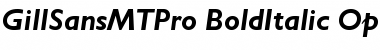 Gill Sans MT Pro Bold Italic Font