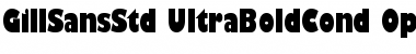Gill Sans Std Ultra Bold Condensed Font