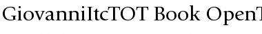 Giovanni Itc T OT Font