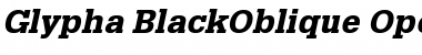 Glypha 75 Black Oblique Font