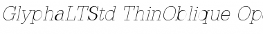 Glypha LT Std 35 Thin Oblique Font