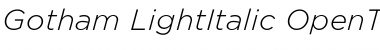 Gotham LightItalic Font