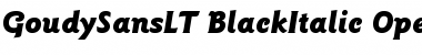 ITC Goudy Sans LT Black Italic