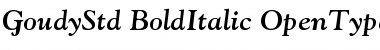 Goudy Oldstyle Std Bold Italic Font