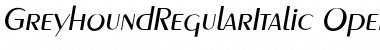 GreyhoundRegularItalic Regular