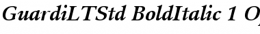 Guardi LT Std 76 Bold Italic