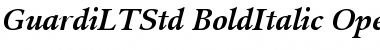 Guardi LT Std 76 Bold Italic