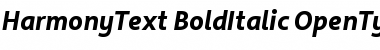 HarmonyText BoldItalic Font