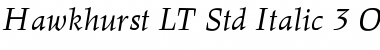 Hawkhurst LT Std Italic Font