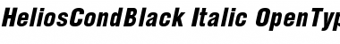 HeliosCondBlack Italic Font