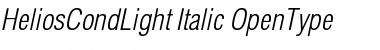 HeliosCondLight Italic Font