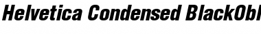 Helvetica Black Condensed Oblique Font