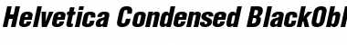Helvetica Condensed Black Oblique Font