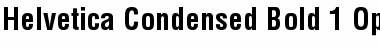 Helvetica Condensed Bold Font