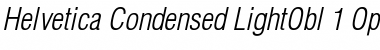 Helvetica .Condensed Light Oblique Font