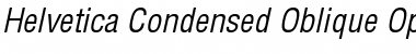 Helvetica Condensed Oblique