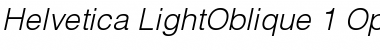 Helvetica Light Oblique