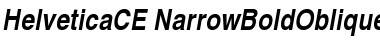 Helvetica CE Bold Narrow Oblique Font