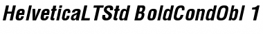 Helvetica LT Std Bold Condensed Oblique