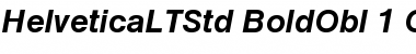 Helvetica LT Std Bold Oblique Font