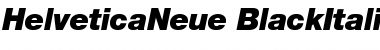 Helvetica Neue 96 Black Italic