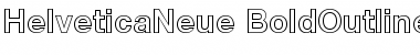 Helvetica Neue 75 Bold Outline Font