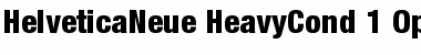 Helvetica Neue 87 Heavy Condensed