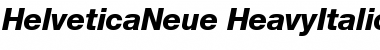 Helvetica Neue 86 Heavy Italic Font