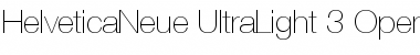 Helvetica Neue 25 Ultra Light