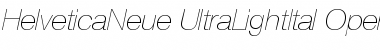 Helvetica Neue 26 Ultra Light Italic