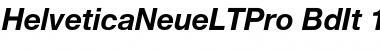 Helvetica Neue LT Pro 76 Bold Italic Font