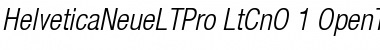 Helvetica Neue LT Pro 47 Light Condensed Oblique