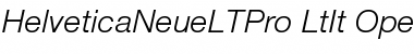 Helvetica Neue LT Pro 46 Light Italic Font