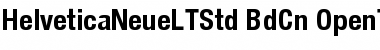 Helvetica Neue LT Std 77 Bold Condensed Font