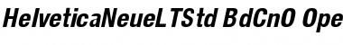 Helvetica Neue LT Std 77 Bold Condensed Oblique