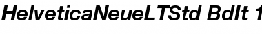 Helvetica Neue LT Std 76 Bold Italic