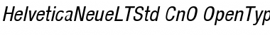 Helvetica Neue LT Std 57 Condensed Oblique